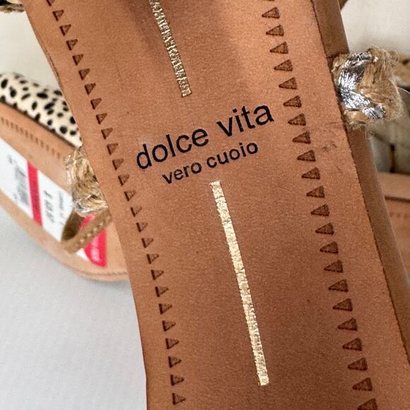 NWT DOLCE VITA Hexen Stiletto Heels Women's 9 suede leather animal‎ print summer - Picture 9 of 11